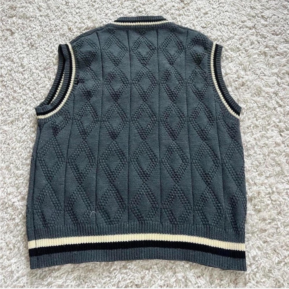 Women's Blue Sweater Vest - Picture 3 of 3